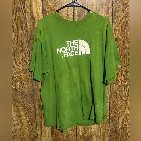Northface Forest Green T Shirt Big Logo - Picture 1 of 2